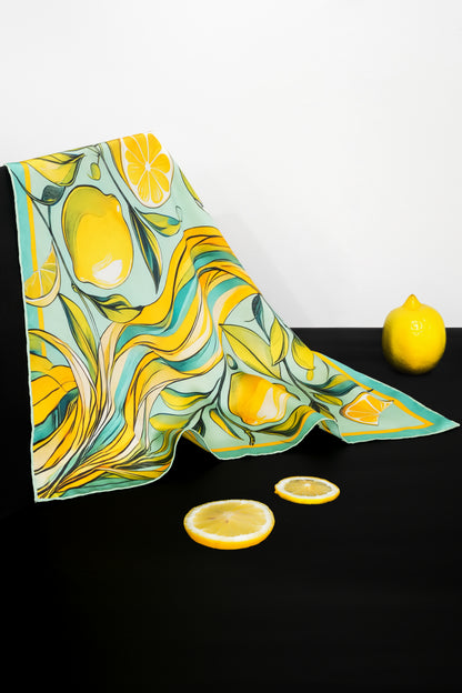 Lemon Daze %100 İpek Fular